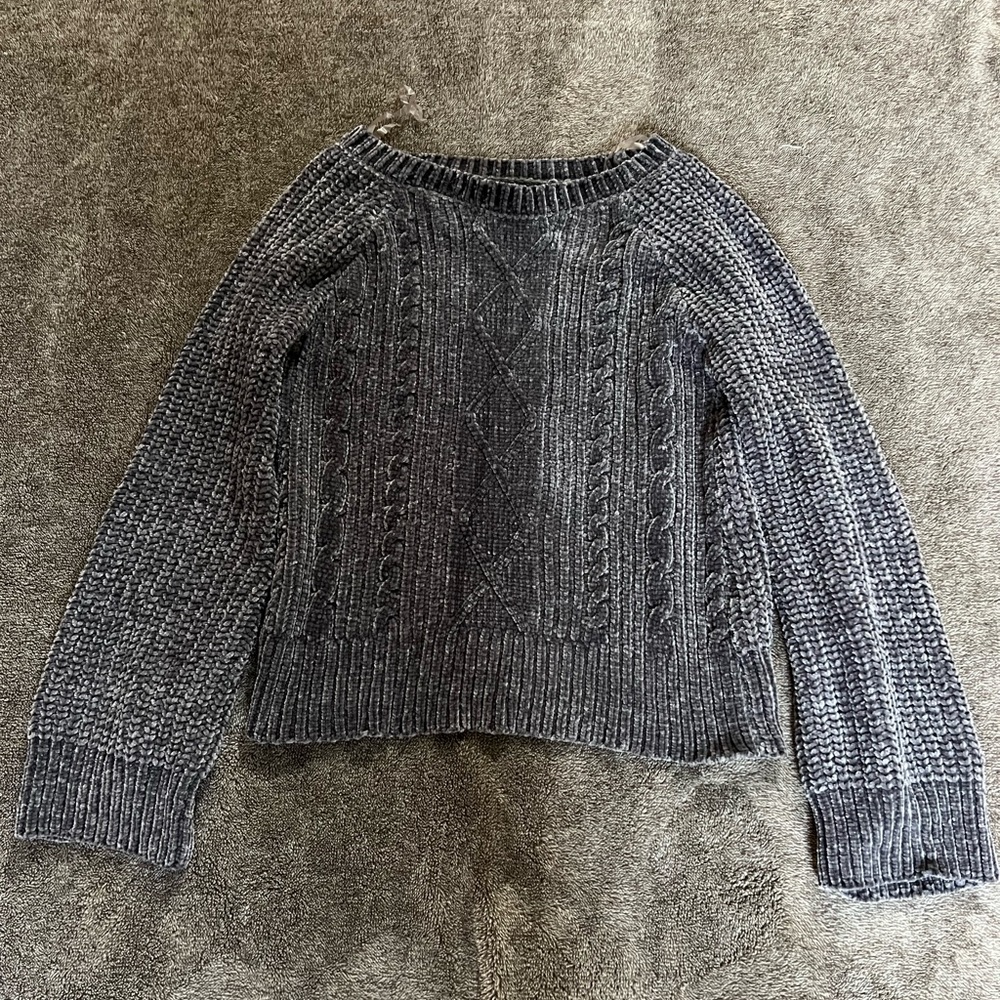 Grey knitted sweater